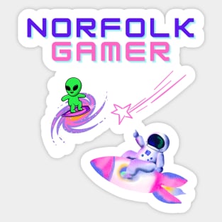 Norfolk Gamer Spaceman Sticker
